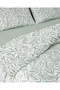 Leaf Dream Easy-Iron Single Bed Sheet Duvet Cover Set 160X220 cm Green - 4