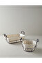 Aluna Metal Bread Basket Beige - 4