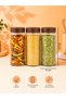 3-Piece 1500 ml Glass Food and Legume Storage Jar Set with Lid, Jumbo Size