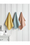 Grid Cotton Face Towel 50X70 cm Mustard - 4