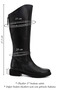 Women's Black Double Zippered Rubber Sole Genuine Leather Boots - 2