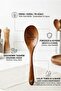 Kamptek Acacia Wood Handmade Serving Spoon - Natural Textured Kitchen Utensil - 2