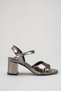 Platinum Cross-Strapped Thick-Heeled Women's Sandals – Stylish, Comfortable, Casual Summer Shoes - 2
