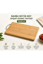 Bamboo Large Size Wooden Cutting Board 32X22 cm |   Durable Natural Kitchen Chopping Board 1 Piece - 2