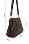 Women's Faux Leather Brown Shoulder Bag - 2