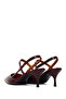 Women's Burgundy Open-Back Thin Heeled Crocodile Leather Shoes 26Pfd1331E3 - 7
