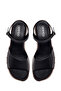 Women's Black Ankle Buckle Wedge Heeled Sandals 26Sfe475718 - 5
