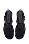 Women's Black Ankle Buckle Leather Sandals 26Sfd341918 - 4
