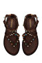 Women's Brown Stone Flip-Flop Suede Leather Sandals 26Sfd551210 - 4