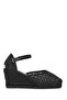 Women's Black Ankle Buckle Wedge Heeled Espadrilles 26Pfd20636F