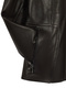 Rebecca-X Women's Black Turn-Down Collar Leather Coat 26Sge5651Ve - 8