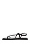 Women's Black Leather Flip-Flop Sandals 26Sfd270918 - 3