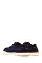Men's Navy Blue Lace-Up Suede Leather Casual Shoes 26Sfd750510 - 6