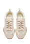 Women's Cream Lace-Up Leather Sneaker 26Pfd553014 - 4