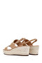 Women's Mink Ankle Buckle Wedge Heeled Shoes Espadrille Sandals - 6