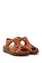 Women's Tan Strappy Thick Sole Leather Comfort Sandals 26Sfd320318 - 2