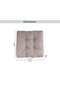 Marbella Water Repellant Outdoor Filled Floor Cushion 40x40x5cm - Grey - 6