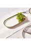 Regale Oval Platter 30x17x3cm - White And Gold