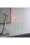 Crystal Taper Candle Holder 8x8x24.5cm- Clear - 5