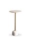 Biplane Accent Table Marble Small - Gold & White - 5