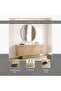 Jaylen Dresser With 6 Drawer & Round Mirror - Natural - 8