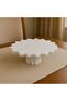 Praline Marble Cake Plate 30.48x30.48x13.97cm- White