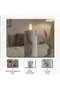 Marbella Led Marbled Pillar Candle Dia5x21cm - White - 6