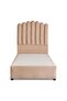 ANNA SINGLE BED VELVET BEIGE 90X200 CM - 5