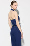 Beli Belted Collared Evening Dress Jumpsuit - Navy Blue - 8
