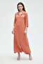 3/4 Sleeve Maxi Dress with Collar