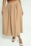 Solid Flared Midi Skirt - 2