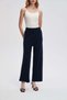 Solid Wide-Leg Pants - 5