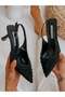 Black Satin (Bow) Bow Detail Women's Stiletto - 5
