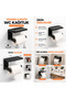 🖤   Toilet Paper Hanger with Top Shelf |   Phone Holder Toilet Paper Holder |   Hard Plastic Wall Type - 4