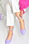 Lilac Women's Ballerina Flats with Ankle Tie M726890209 - 2