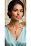Steel Necklace with Blue Stone and Sun Figure - Healing Energy and Everyday Elegance (Stainless Gold) - 5