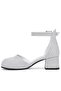 Merida Silver Glitter Thick Heeled Girl's Heeled Shoes - 4