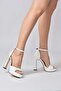 White Platform Thick Heeled Women's Shoes K404580109 - 2