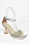 S569314634 silver mirror thick heeled women's evening shoes - 7