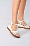 White Wedge Heeled Women's Shoes K674305309