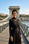 Cross Pleated Band Lined Black Ready-To-Wear Turban Hijab Pool Cap Suitable for Medical Use - 8