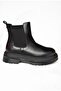 R555235103 Black Genuine Leather Women's Boots - 5