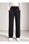 Elastic Waist White Striped Black Sweatpants Wide Leg Trousers