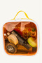 Orange Color Transparent Skin Care and Makeup Bag