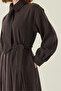 Tie Detailed Dress Bitter Brown - 2