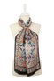 Ecru Gold Tulip Voile Silk Scarf