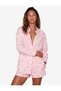 Cotton Long Sleeve Beach Shirt with Chili Print Detail