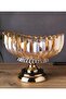 Crystal Glass Chocolate Bowl, Vase Oval 4474 Gold