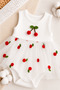 Baby Girl Snap Bottom Dress One Piece Summer Holiday New Season Cherry Detailed - 2