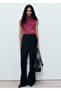 Bedruckte Bluse mit drapiertem Kragen - 2